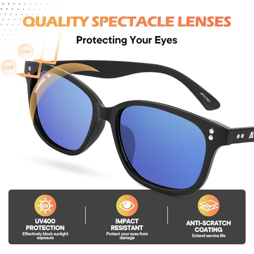 2-Pack Polarized Sunglasses for Teens & Women – UV400,Color Mirror Lenses,Matte Frame for Small Faces,Driving & Outdoor4