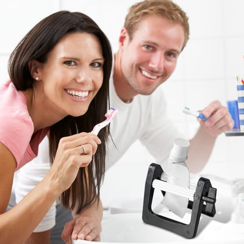 Tubenquetscher Rostfreier Stahl Zahnpastaspender Tubenpresse LäNge 7,5 cm Tubenquetscher füR Alle Tube füR Friseur-Farbpaste öL-Farben Schminke (Schwarz (Kunststoff Edelstahl))