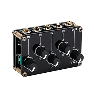 The passive mixer module is sent in assembled. Four channels, each with an independent volume adjustment button. No battery or other power source required, easy to use. Superior sound quality with ultra-low noise. Small and compact size, easy to carr...