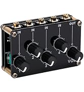 Amazon | Btuty 超低ノイズ4チャンネルラインステレオミキサー 4入力1