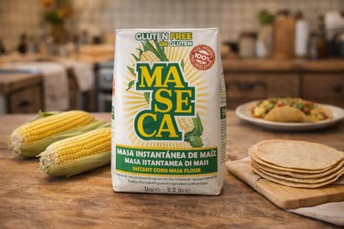 MASECA Maismehl für Tortillas - Harina de Maíz 1kg + minafood Notizblock (1kg)