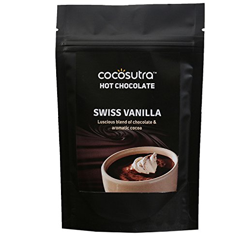 Image of Cocosutra Swiss Vanilla Drinking Chocolate Mix, 100g | Gluten Free Drinking Chocolate | Hot or Cold | Serves 5 Cups (Pack of 2)