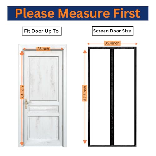 Image of Royalkart Transparent PVC Magnetic Door Curtain | Hands Free Self-Closing Screen | Blocks Insects & Outside Dust | Clear See-Through Screen for Home, Kitchen, AC Room, Shop | Door Size- 90cm x 215cm