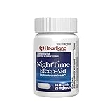 Heartland Pharma Diphenhydramine HCI 25mg | Sleep Aid Relief Caplets | Sleeping Pills for Adults Extra Strong | Natural Sleeping Aids | 96 Count