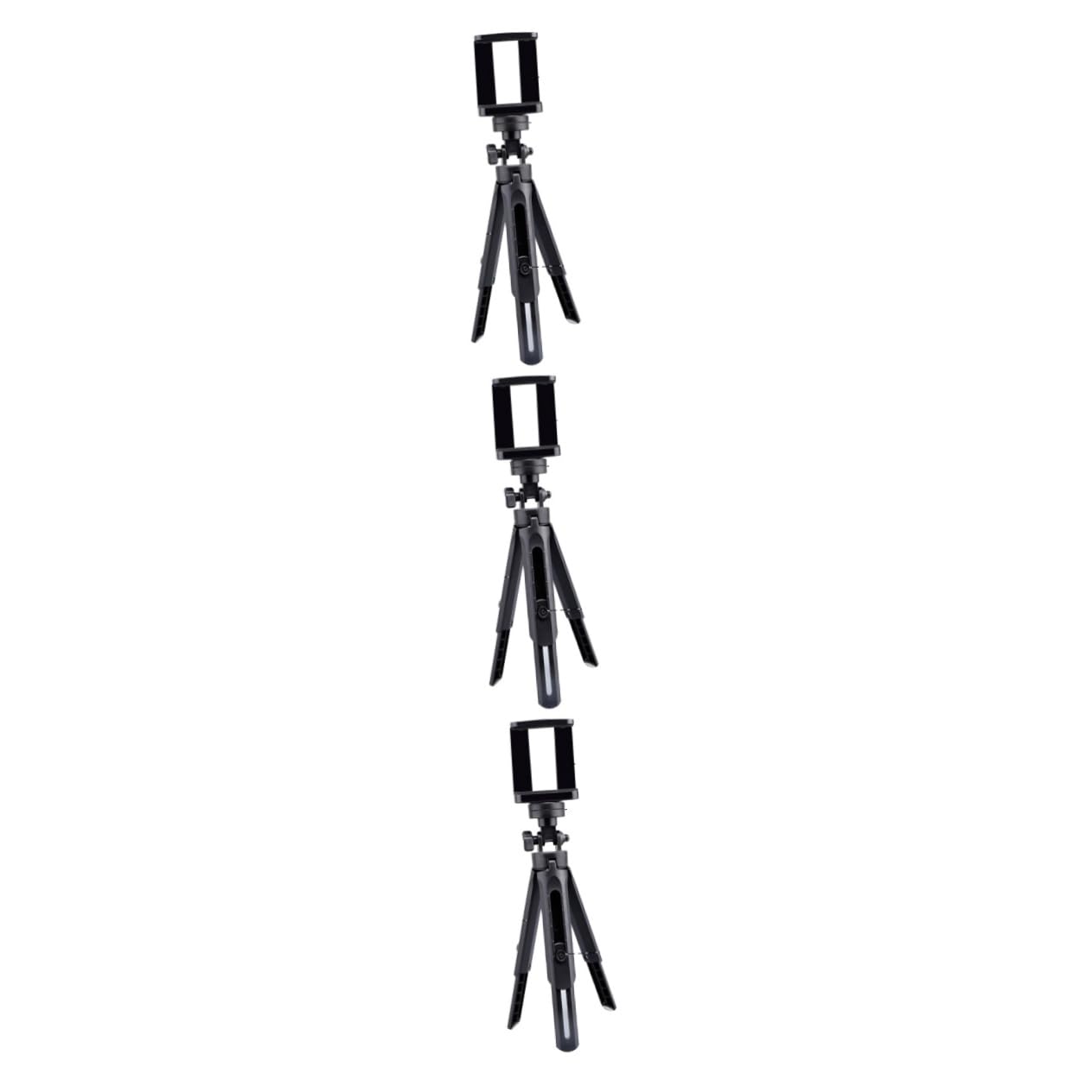 OSALADI 9pièces Support Téléphone Portable Flexible Trépied Réglable pour Mobile Et Appareil Photo Support Triangle Pratique pour Prendre des Photos Noir