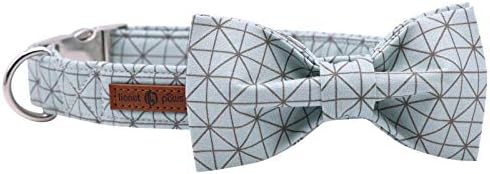 Lionet Paws Dog Collar with Bowtie, Durable Adjustable Comfortable Cute Bowtie Collar for Dogs and Cats Boy or Girl Gifts