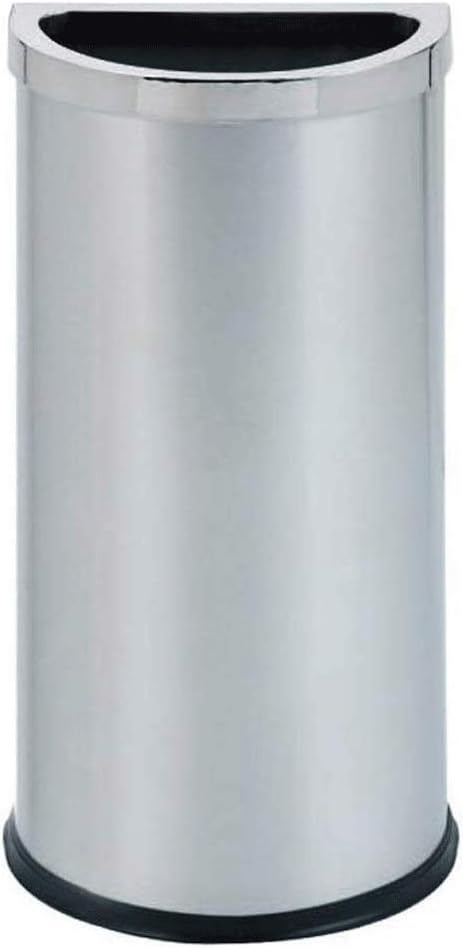 Waste Bins,Rrubbish Bin Outdoor Trash Can Stainless Steel Semi-Round Trash Can Extra-Wide Openitouchless Garbage Bin Stainless Steel Commercial Grade Trash Can Heavy Trash Can/Sier/a