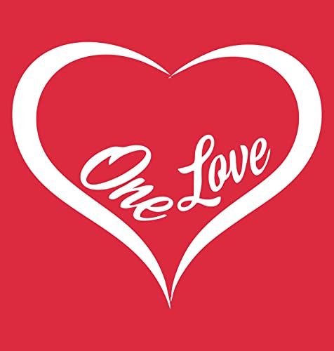Image of Hangout Hub | Couple Tshirts | One Love Heart | Matching Dress| Set of 2 | Printed|Regular Fit | Cotton T-shirts|Couple Matching dress | Half Sleeves