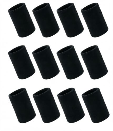 Anti Transpiration Poignet Eponge Noir 12 Pieces Bracele Bandeau