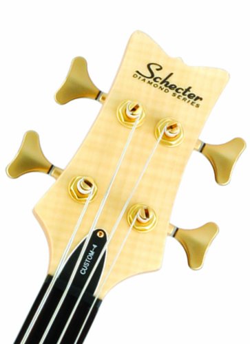 Schecter Stiletto Custom-4 Electric Bass (4 String, Natural Satin) #TOP1