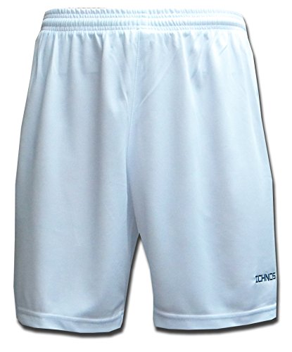 ICHNOS Men's Sport Shorts Training Football (White, L)