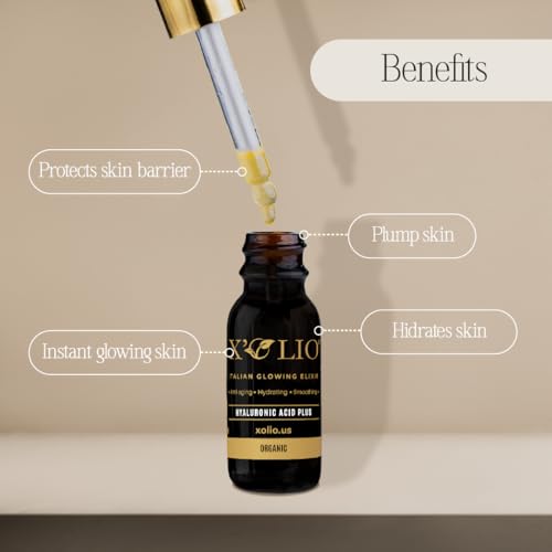 X'OLIO X’Olio Hyaluronic Acid Plus – The Italian Glowing Elixir | Ultra-Hydrating Face Oil + Serum with Vegan Hyaluronic Acid & Vitamin E | For Radiant, Plump, Smooth Skin | 15ml