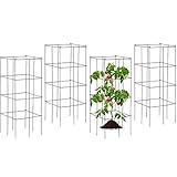 Giantex Pack of 4 Plant Cage Support, Tomato Stakes and Cages, Metal Supports for Potted Plant, 39''...