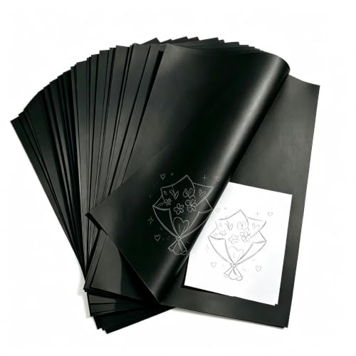 NETFLO 200 Sheets Carbon Paper A4 Graphite Paper 8.3x11.7in Carbon Paper for Tracing Black Transfer Paper for Drawing Painting Tracing DIY Crafts and Various Art Projects