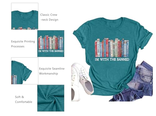 Image of Books Shirts for Women Reading T-Shirt Book Lover Tops Funny Readers Gifts Clothes Casual Librarian Tees