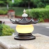 【Lanterne pilier vintage pour la décoration extérieure de votre maison】 : Dotée d'un design unique et d'un abat-jour en acrylique, cette lanterne est totalement résistante aux intempéries et idéale pour tous les environnements extérieurs. Parfaite pour le jardin, la cour, le patio, le balcon, le porche, une allée ou une entrée.