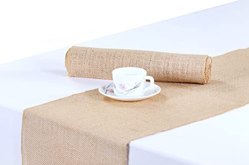 Pack of 20 Burlap Table Runner 100 Natural Jute Rustic Hessian Table Cloth Centrepiece for Wedding Bridal Shower Birthday