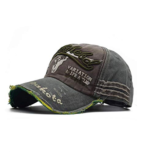 XibeiTrade Gorra de béisbol negra vintage ajustable para deportes al aire libre, Verde, Medium