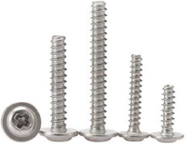 M2 M2.2 M2.6 M3 M4 screws round head with pad flat tail self-tapping screw self attack thread nail 304 stainless steel - (Size: M2.6x10mm (50pcs))