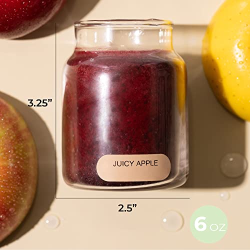 A Cheerful Giver - Juicy Apple Baby Scented Glass Jar Candle (6Oz) With Lid & True To Life Fragrance Made In Usa #TOP5
