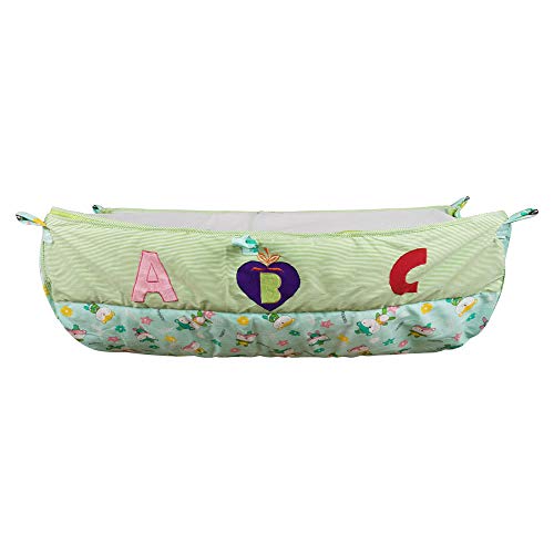 Image of Generic Dazzle Born Baby Khoya Cradle Cloth Baby Zoli With Mosquito Net (Green) - Cotton