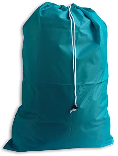 Large Drawstring Laundry Bag Teal 30x45