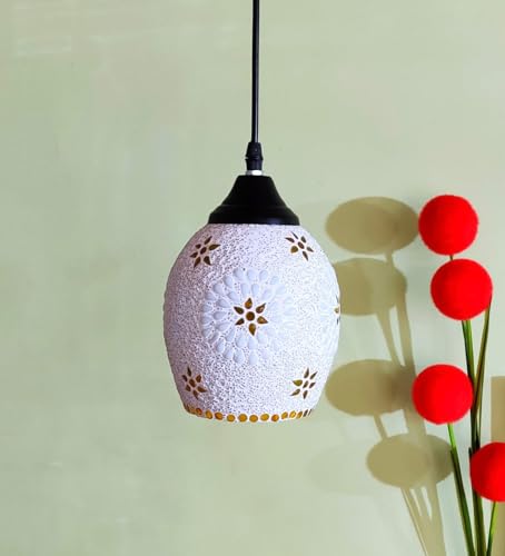 Image of Avior Handcrafted Glass Kitchen Island Hanging Light for Home Decoration, Living Room Pendant Lamp (Pack of 1)
