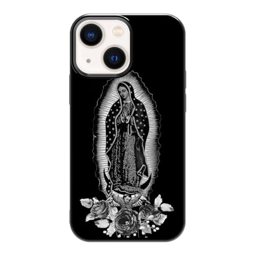 qizjio Virgen De Guadalupe Phone Case Shockproof Protective Virgin Mary Case for iPhone 13 Mini Our Lady Phone Cases