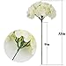 Flojery Silk Hydrangea Heads Artificial Flowers Heads with Stems for Home Wedding Decor,Pack of 10 (Ivory)