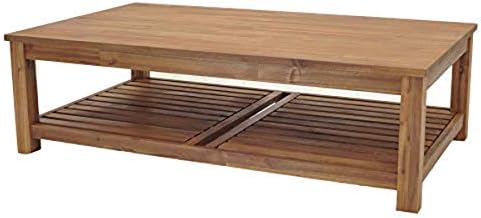 New Pacific Direct Tiburon Coffee Table ,Solid Acacia Wood,Amber Brown