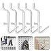 SHERCHPRY 20Pcs Metal Pegboard Hooks V-Shaped Metal Hangers for 2.5-Inch Hole Spacing, Small Utility Peg Board Pegs for Wall Tool Organization and Industrial Storage