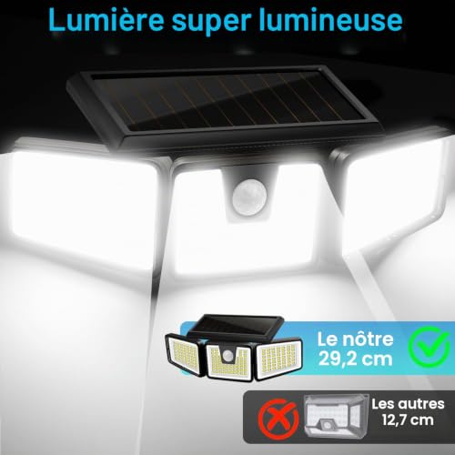 AmeriTop Lampes Solaires Extérieures Détecteur Mouvement Murale Sécurité – vue 4