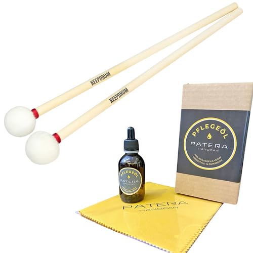 Handpan Zubehör Set inkl. Patera Pflege-Öl, Reinigungs-Tuch...