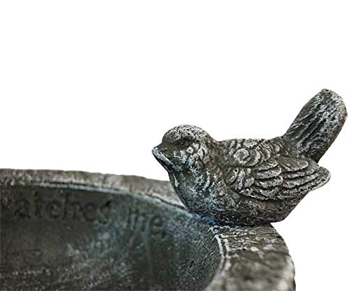 Athens His Eye Is On The Sparrow Bird Bath, Forest White #TOP2