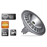 2700K de luz cálida GSC 2002357 Lámpara LED COB 15W AR111 GU10 2700K, Blanco
