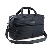 Done by Deer Quilted Changing Bag - Changing Mat and Two Pram Hooks Included - Essential Baby Accessories - 100% Recycled Polyester, black, 41 x 21 x H 29 cm. 24 L