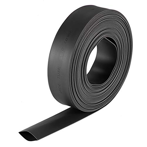 Tubo termorretráctil de 16 mm uxcell negro con relación 2:1 y 7 metros de largo
