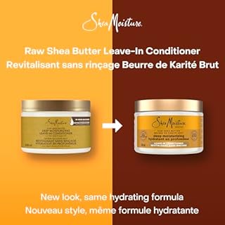 SheaMoisture Deep Moisturizing Leave-in Conditioner repairs visible signs of damage Raw Shea Butter silicone-free hair conditioner 340 ml