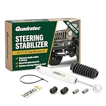 Quadratec OE Steering Stabilizer - Fits Jeep Wrangler JK & Unlimited 4-Door 2007-2018 - Built to Original Specifications - Plug & Play Replacement