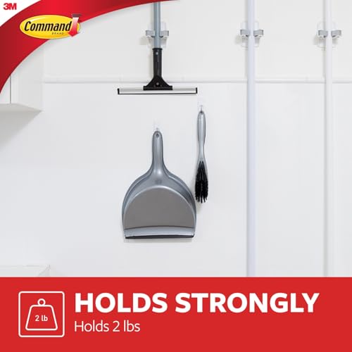 Image of Command Medium Wire Toggle Hooks, Damage Free Hanging WallHooks with Adhesive Strips, No Tools WallHooks for Hanging Organizational Items in Living Spaces, 7 White Hooks & 8 Strip(Pack of 12)