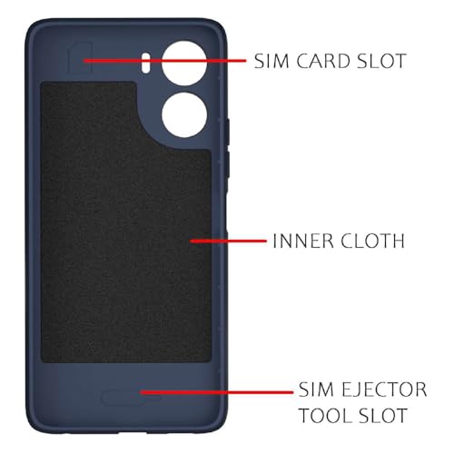 Image of Shockproof Case for Vivo Y16 4G / Y56 5G / T2x 5G | Full Camera Protection | TPU Flexible Back Cover for Vivo Y16 4G / Y56 5G / T2x 5G (Steel Blue)