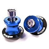 Blue Motorcycle Aluminum CNC M8 Swing arm Sliders Spools Stand Screw Compatible With Suzuki GSXR 125 250 300 600 750 1000