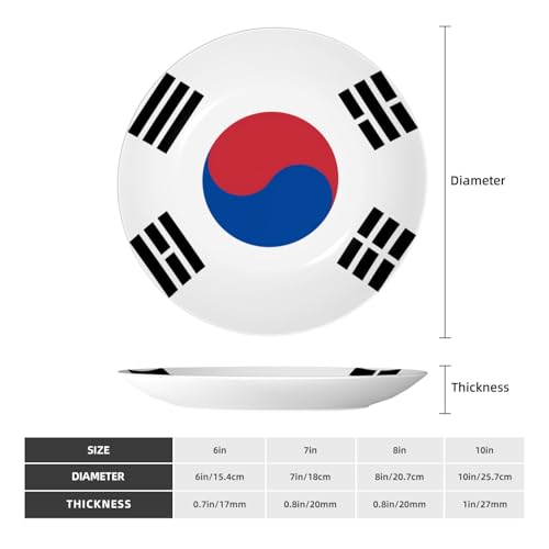 Platos redondos para decoración del hogar de Corea con soporte para regalo 3