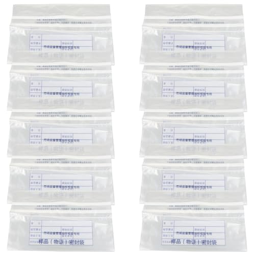 UTHCLO Paquet à Monnaie Inviolable Grosse Taille en Plastique avec Bande Adhésive Inscriptible pour Dépôt Sécurisé en Banque Lot de 10 Pièces