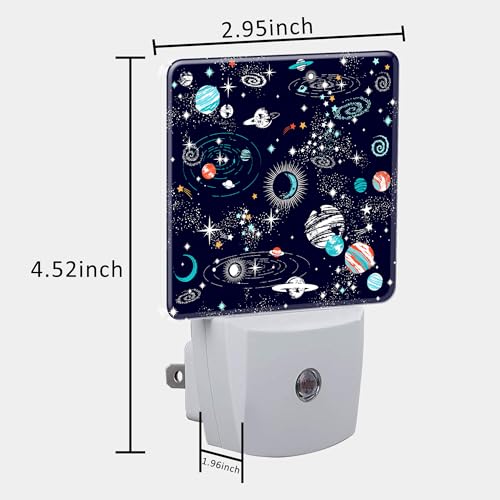 Image of Night Light for Kids Girls Boys, Space Galaxy Constellation LED Night Light Plug into Wall with Dusk to Dawn Sensor for Room Decor, Hallway, Kitchen, Bathroom, Nursery, Stairs