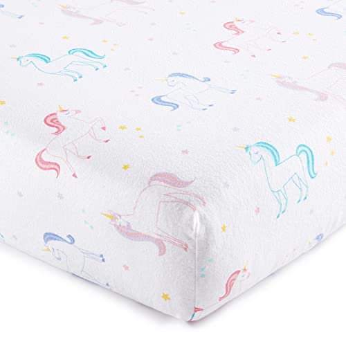 Wildkin Kids 100% Cotton Flannel Full Sheet Set For Boys & Girls, Bedding Set Includes Top Sheet, Fitted Sheet & Pillow Case, Bed Sheets For Cozy Cuddles (Unicorn) #TOP6