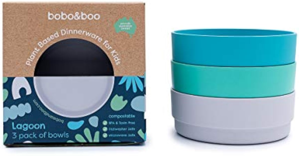 税込み価格 Bobo Boo 植物ベースのカラフルな子供用ボウル 食器洗い機と電子レンジに対応 3個セット メラミンフリーでbpaフリー ベビーボウルと幼児用ディッシュセット ラグーンカラースキーム付き ネットお得セール Www Civilittee Hu Com