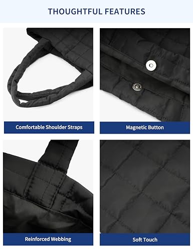 Bolso Tote Acolchado Ligero para Mujer miniatura 3