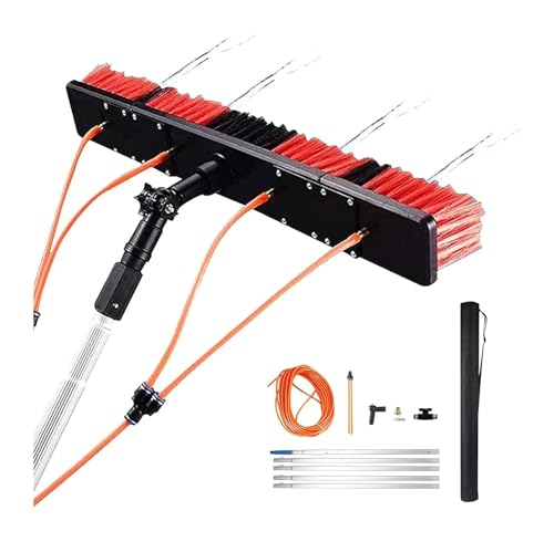 Limpiacristales telescópico, Limpieza telescópica poste los 3-12m de la ventana alimentada con agua cabeza del cepillo 55cm(6m(19.7ft))