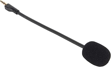 Aramox Reemplazo de Micrófono, Micrófono con Brazo Desmontable Chapado en Oro de 3,5 Mm con Espuma Reductora de Ruido para Auriculares para Juegos G PRO G PRO X